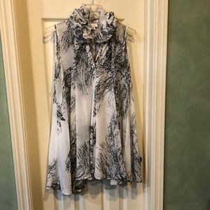 New w/o Tags Jaipur flowy black/white tunic top, size M